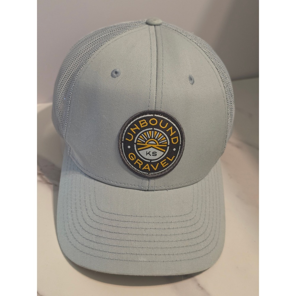 Unbound Gravel KS Cycling Trucker Hat Light Blue Mesh Snapback Cap Lifetime